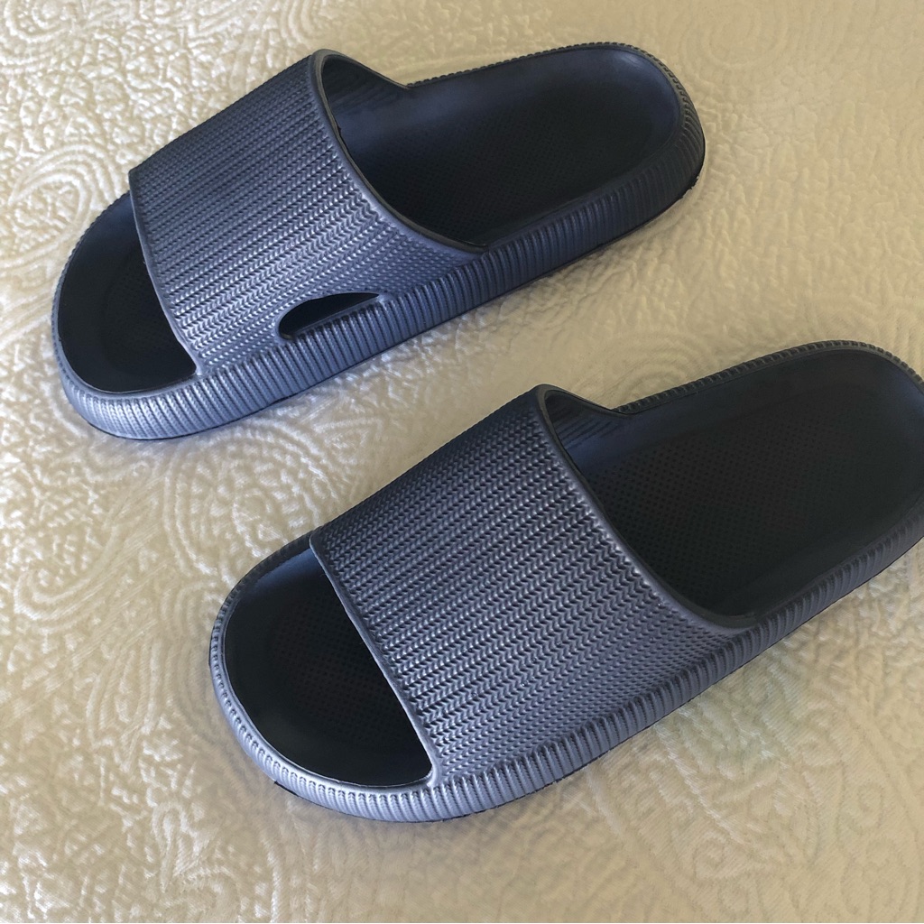 Navy Blue Rubber Slides
